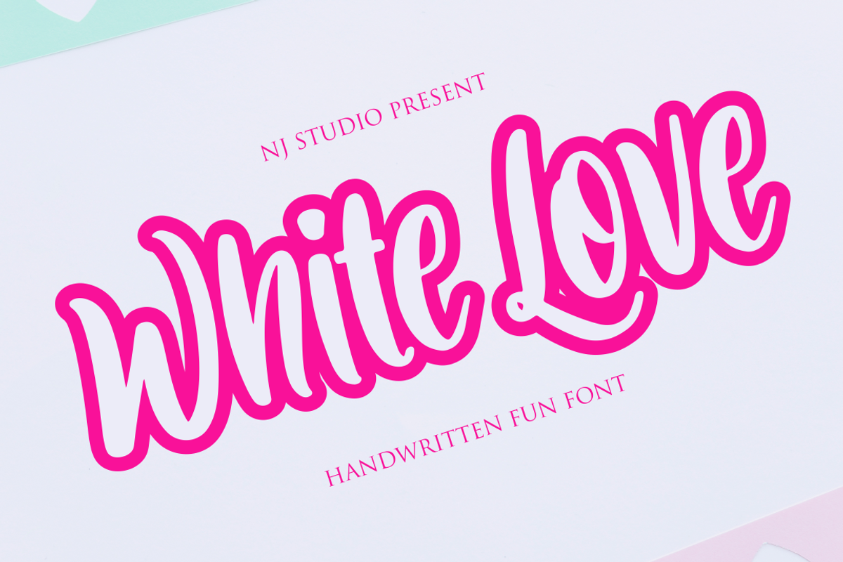 White Love, a Handwritten Font by NJ Studio (Photo 1 of 10)
