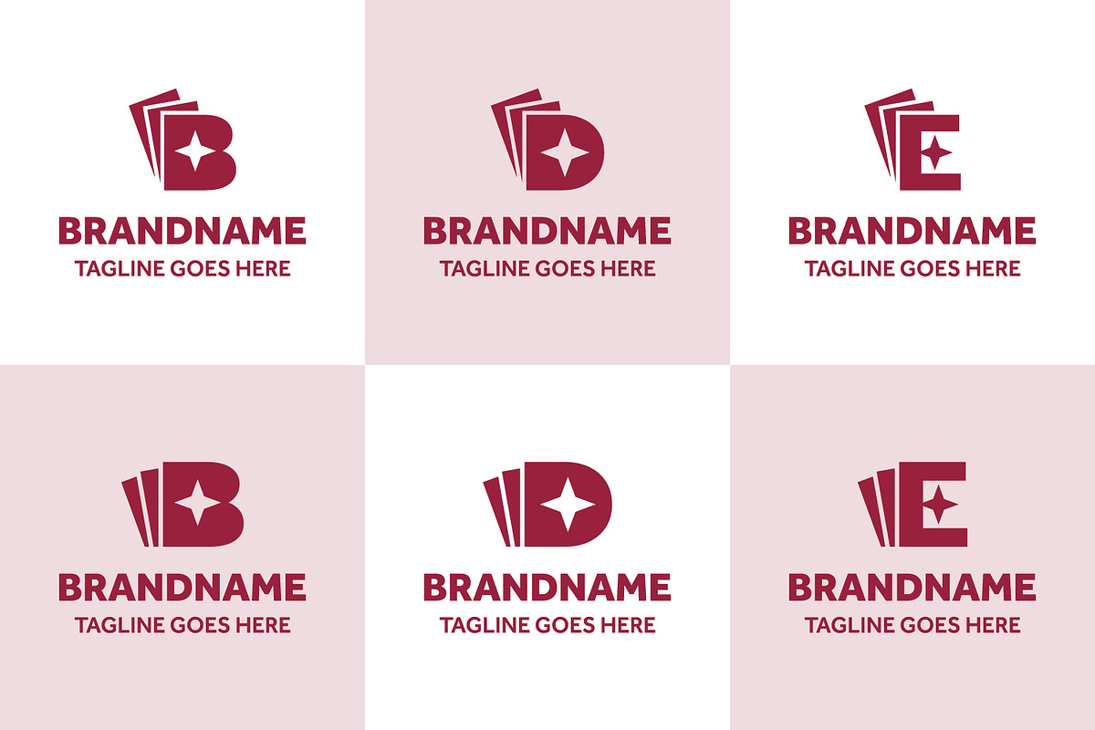 Letter B D E Collectible Card Logo, a Branding & Logo Template by Pray Art Design Studio