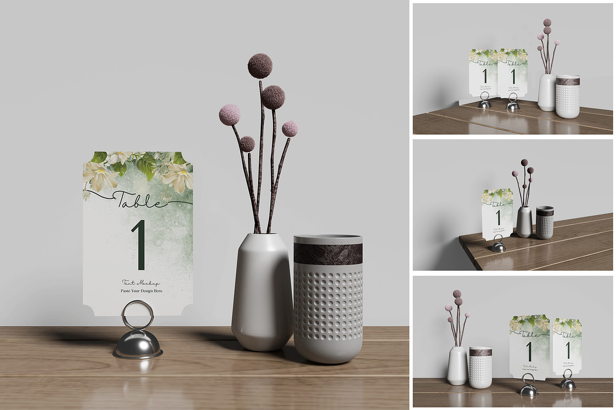 Table Tent Mockup, a Product Mockup by MrLetters (Photo 1 of 5)