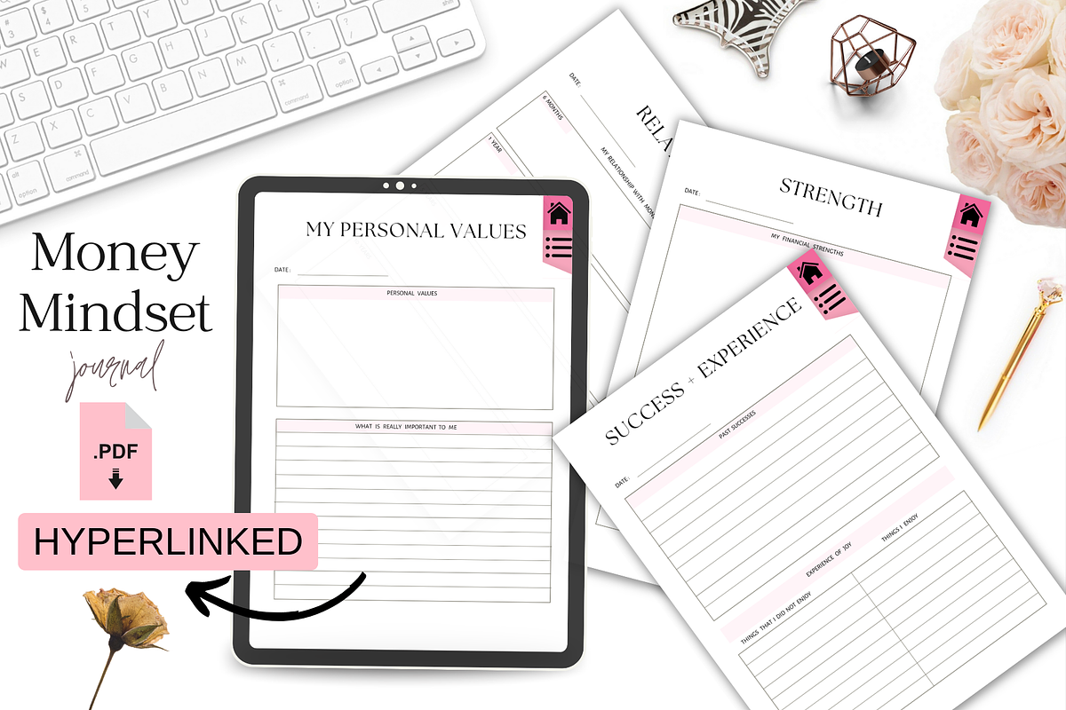 Money Mindset Journal, a Templates & Theme by bellaROSEworkshop (Photo 4 of 5)