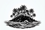 50 Tropical Palm Island Silhouette, an Empty State Illustration by Amazin_art (Thumbnail 39 of 41)