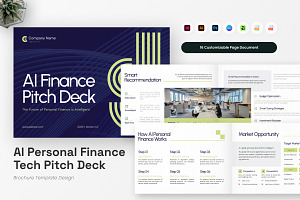AI Personal Finance Pitch Deck, a Brochure Template by twinstd