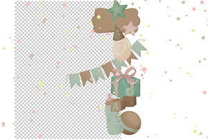 Baby Bunny First Birthday Clipart