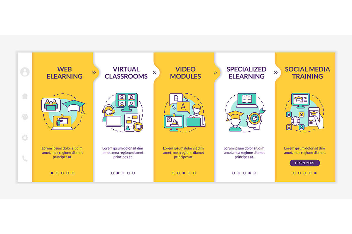 Elearning types yellow template, a Templates & Theme by IMG Visuals