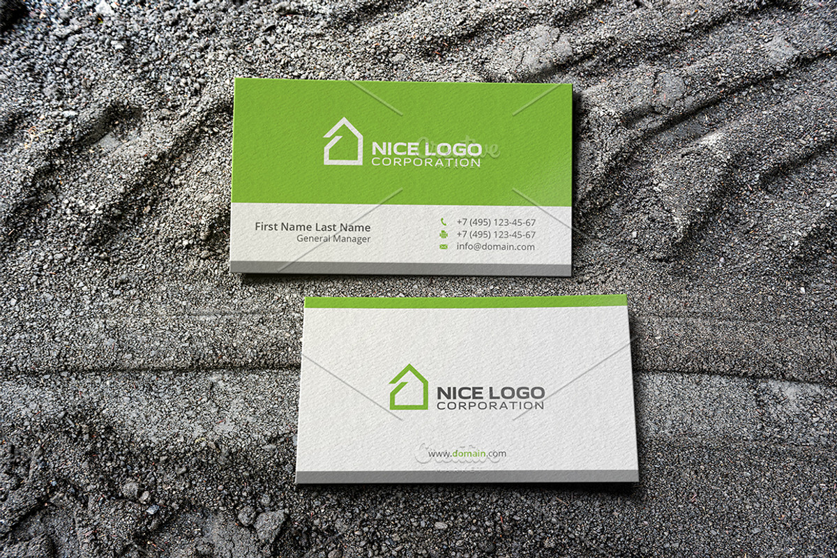 simple house business card, a Business Card Template by Indigo Graphic Shop (Photo 3 of 4)