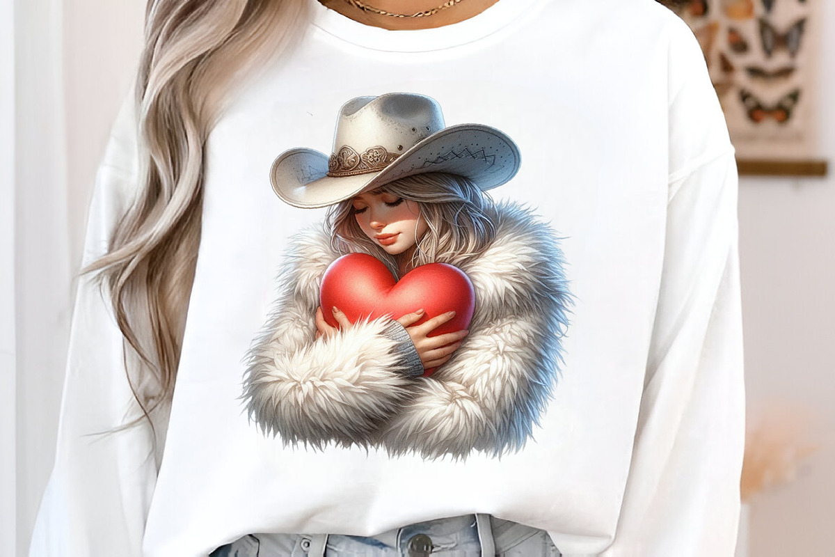 Quirky Valentine Cowgirl Clipart PNG, an Illustration by SinaCreation (Photo 5 of 11)