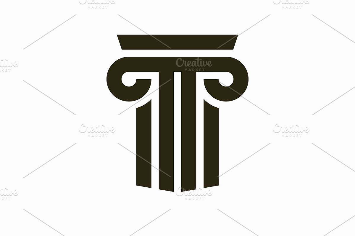 Pillar logo vector design template, a Graphic by T.Vooka
