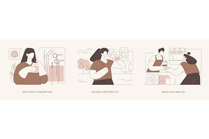Zero-waste consumption isolated, a Person Illustration by Visual Generation