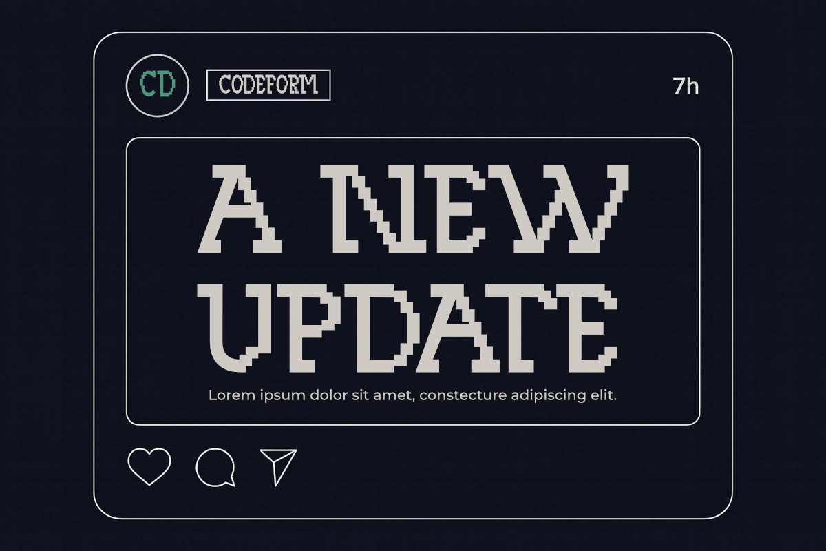 Codeform – Experimental Modular, a Slab Serif Font by Lettramina Studio (Photo 11 of 11)