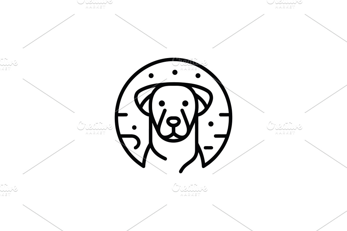 Dog portrait geometric branding mark, a Branding & Logo Template by Vectorium Studio (Photo 2 of 2)
