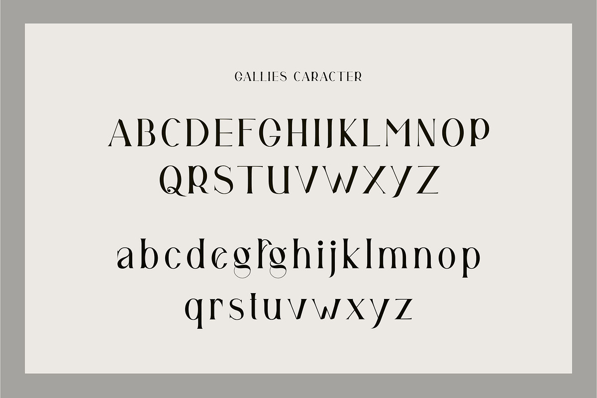 Gallies Ligature Serif Typeface, a Serif Font by Humaira_std (Photo 6 of 9)