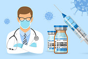 Covid-19 Vaccine and Syringe, a Healthcare Illustration by TAlex (Thumbnail 3 of 7)
