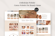Esthetician Canva Website Template, a Landing Page Template by GlamWebDesigns (Thumbnail 1 of 7)