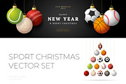 Sport Christmas Vector Set, a Decorative Illustration by Lunarts Studio (Thumbnail 1 of 7)