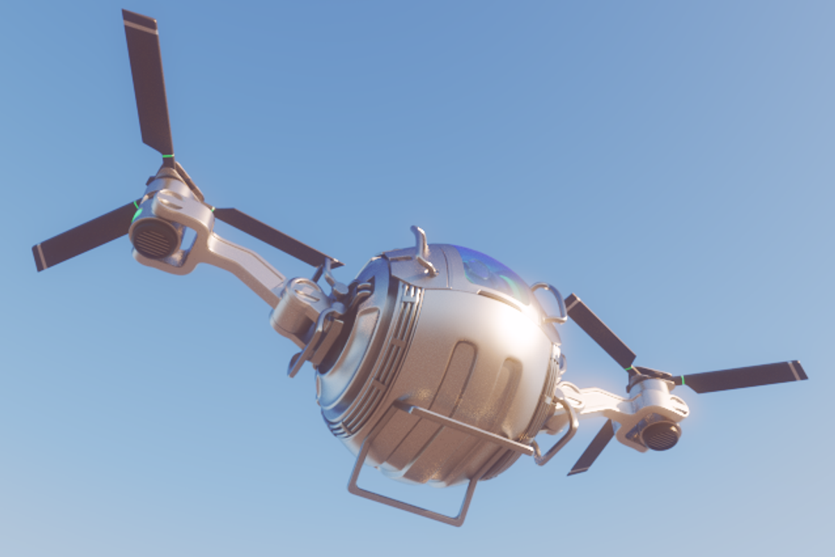 Futuristic Cargo Drone 3d model vray, a Cars & Vehicle 3D Model by konstantin.ermolaev (Photo 1 of 8)