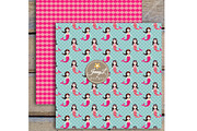 Mermaid Digital Paper & Clipart, a Pattern Graphic by JennyL Designs (Thumbnail 5 of 5)