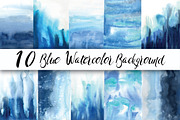 Blue Indigo Watercolor  Background, a Texture Graphic by Planolla (Thumbnail 1 of 4)