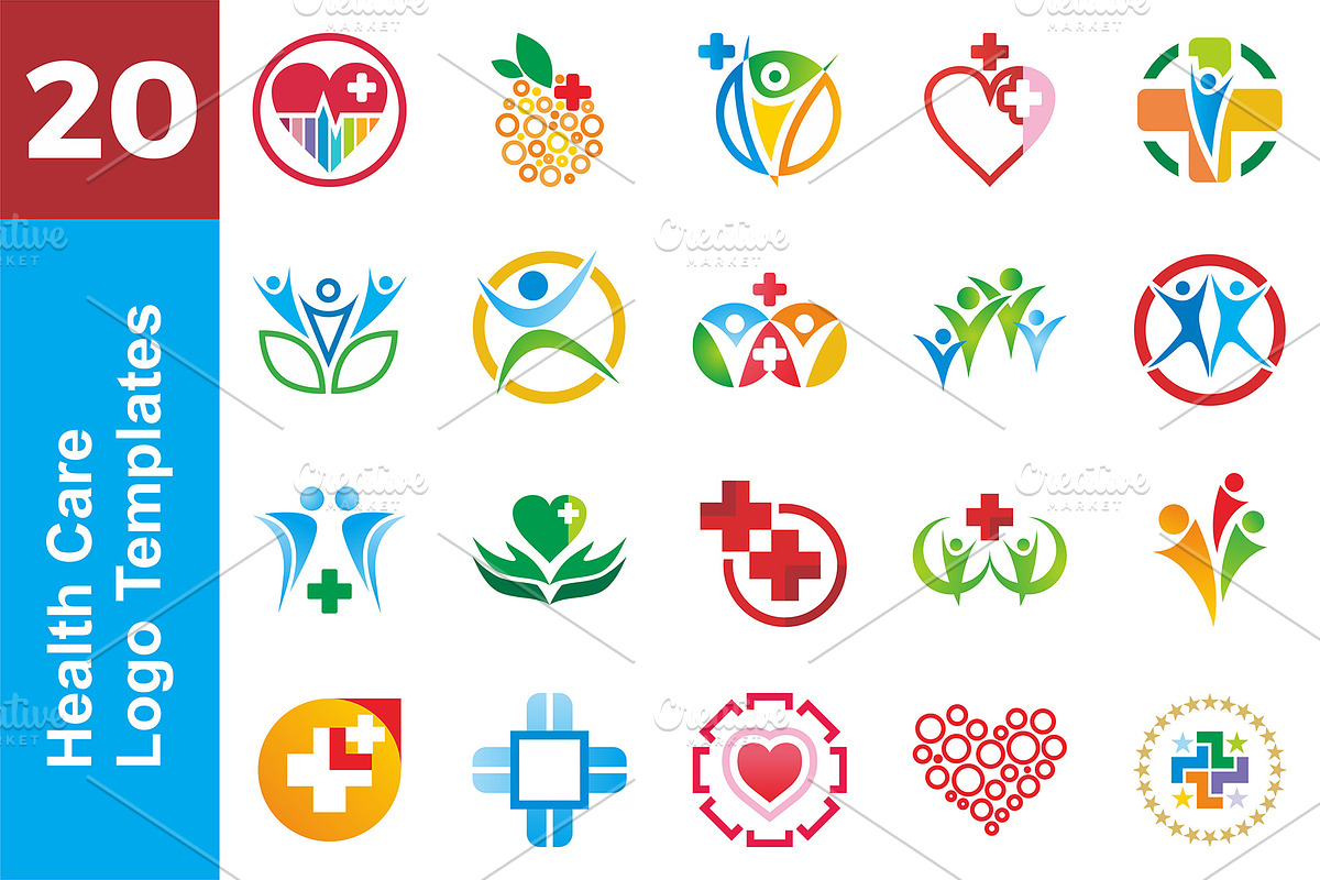 20 Logo Health Care Templates Bundle, a Branding & Logo Template by Friendesigns (Photo 1 of 21)