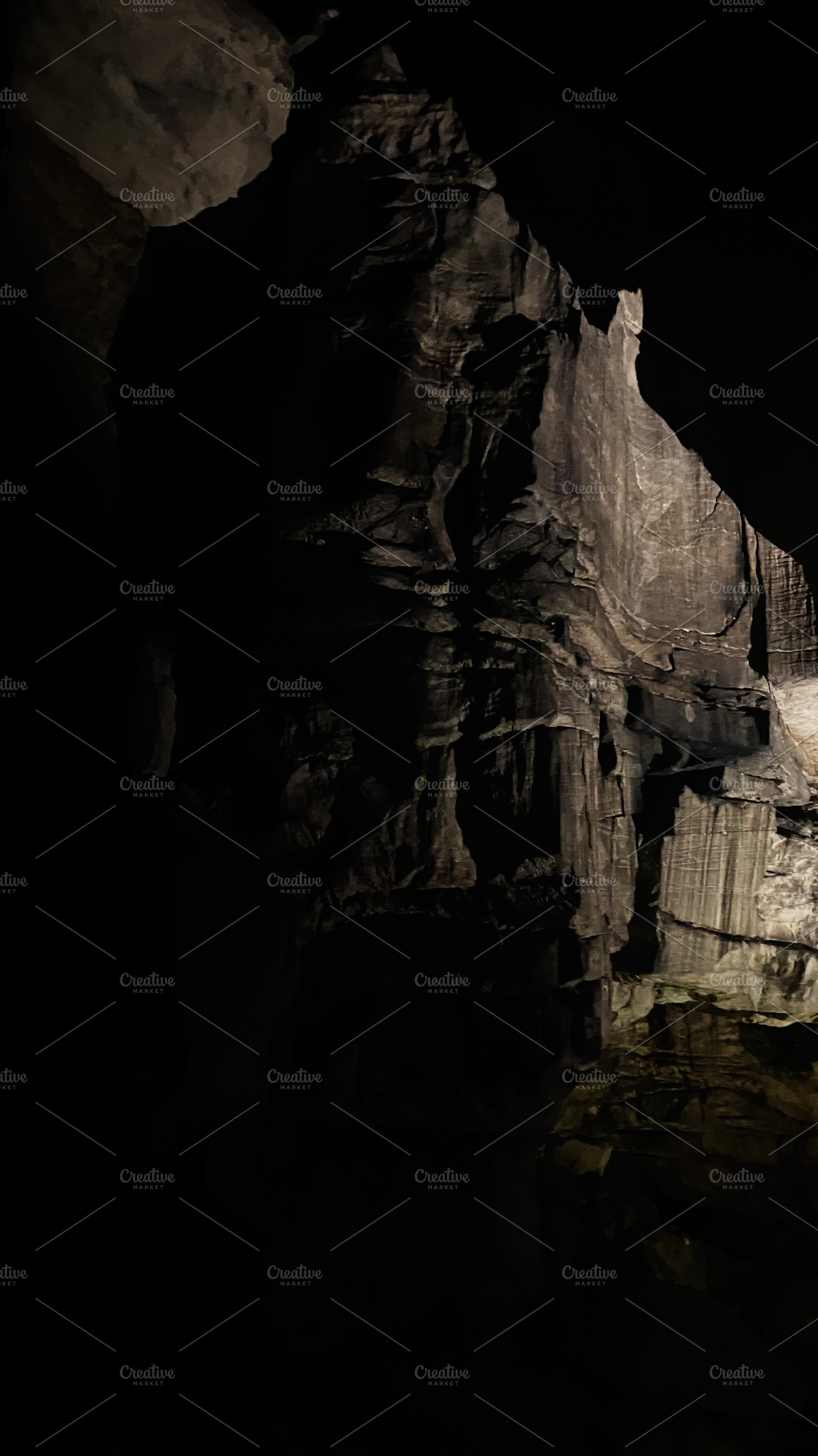 Mammoth Cave Kentucky USA interior: dramatic underground rock walls and mysteri, a Nature Photo by AS photostudio