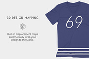 V-Neck T-Shirt Apparel Mockups, a Shirt Mockup by Photific (Thumbnail 4 of 5)