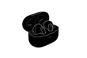 50 Wireless Earbuds Silhouette Icon, an Illustration by abu67222 (Thumbnail 35 of 51)