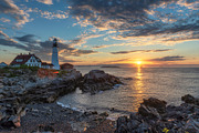 Portland head lighthouse at sunrise featuring portland, sunrise, and, a Nature Photo by Lucky Photographer (Thumbnail 1 of 2)