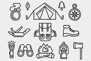 Camping Set Outlined & Colored, an Icon by DeniseUytiepo (Thumbnail 3 of 5)
