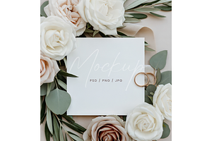 Square Wedding Mockup Rings, a Product Mockup by TatiMockup