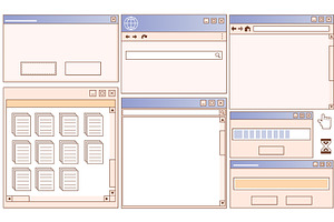 Retro style user interface mockup, a Technology Illustration by art PVP - market