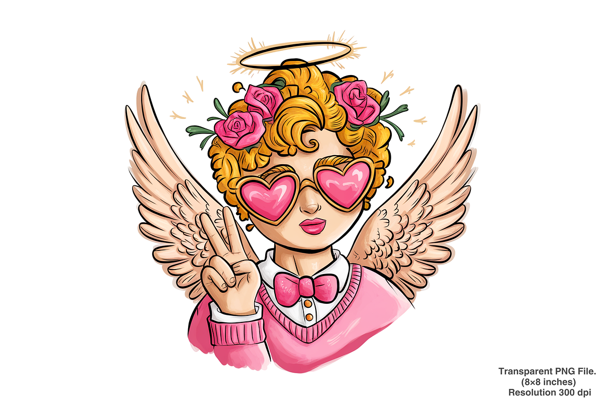 Cupid with Bubblegum PNG Clipart, an Illustration by Black Gallery (Photo 6 of 14)