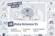 18 Data Science V1 Concepts, a Person Illustration by VectorMine (Thumbnail 1 of 8)