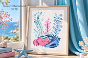 Watercolor Underwater Life Clipart, an Object Illustration by DiashaArt (Thumbnail 3 of 9)