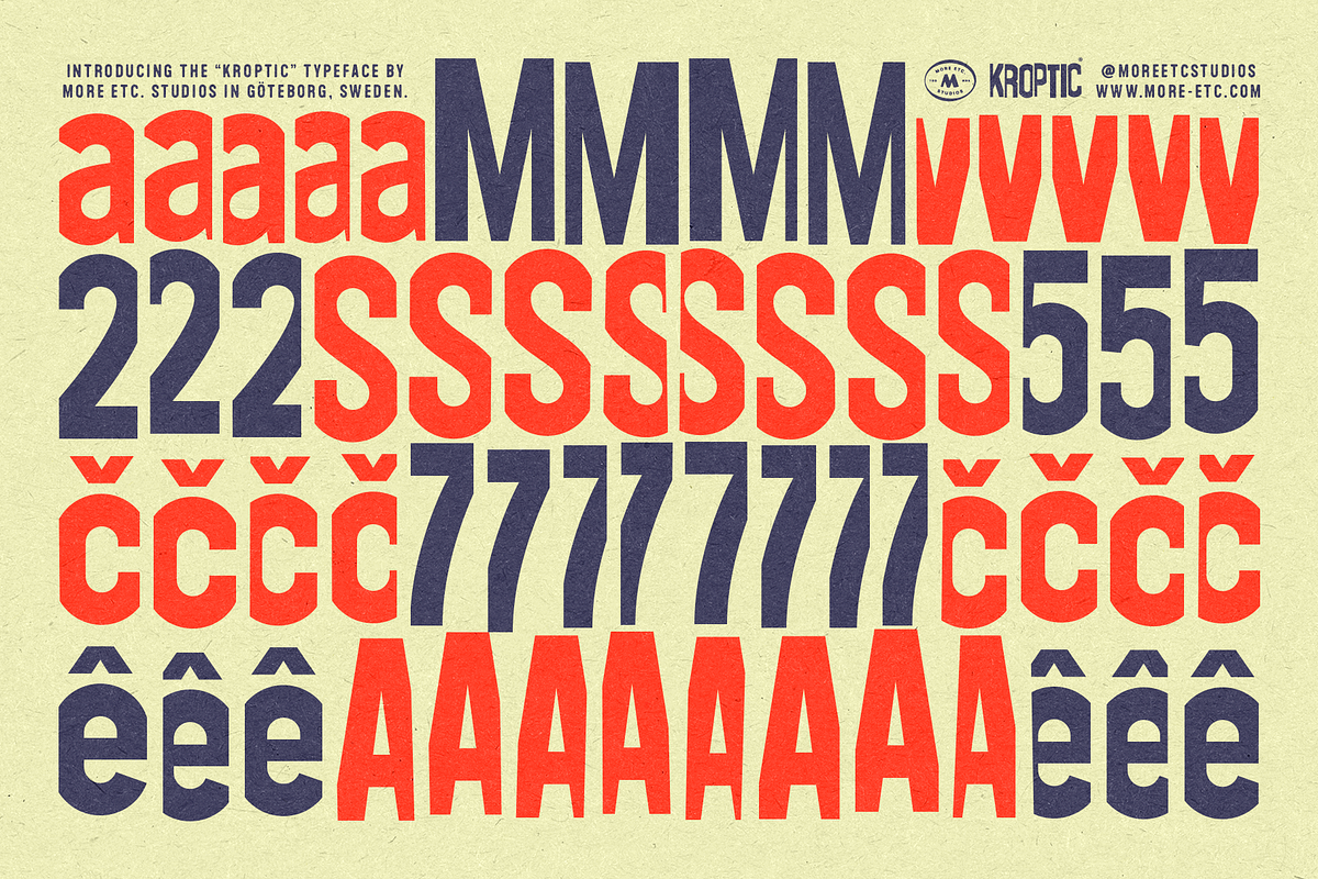 Kroptic – Playful Display Font, a Font by More Etc. Studios (Photo 2 of 16)