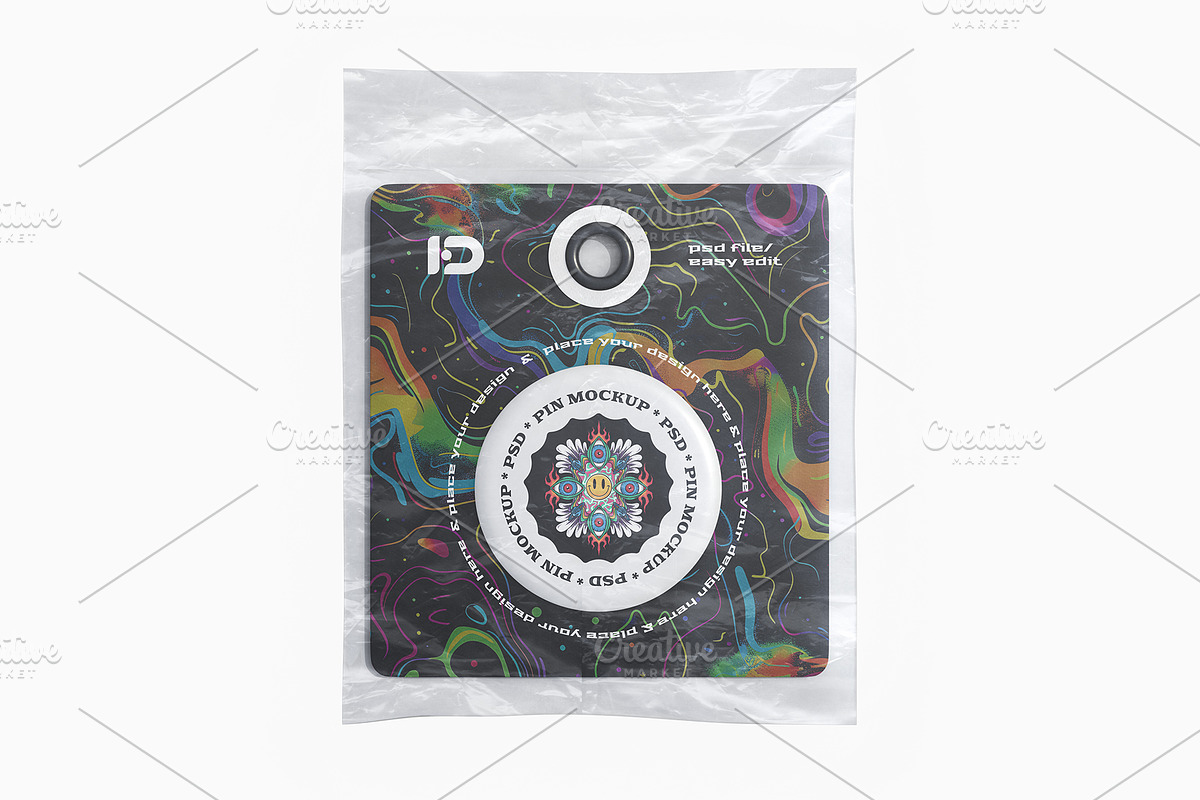 Pin Button Mockup Set, a Packaging Mockup by ForgeDesign (Photo 4 of 7)