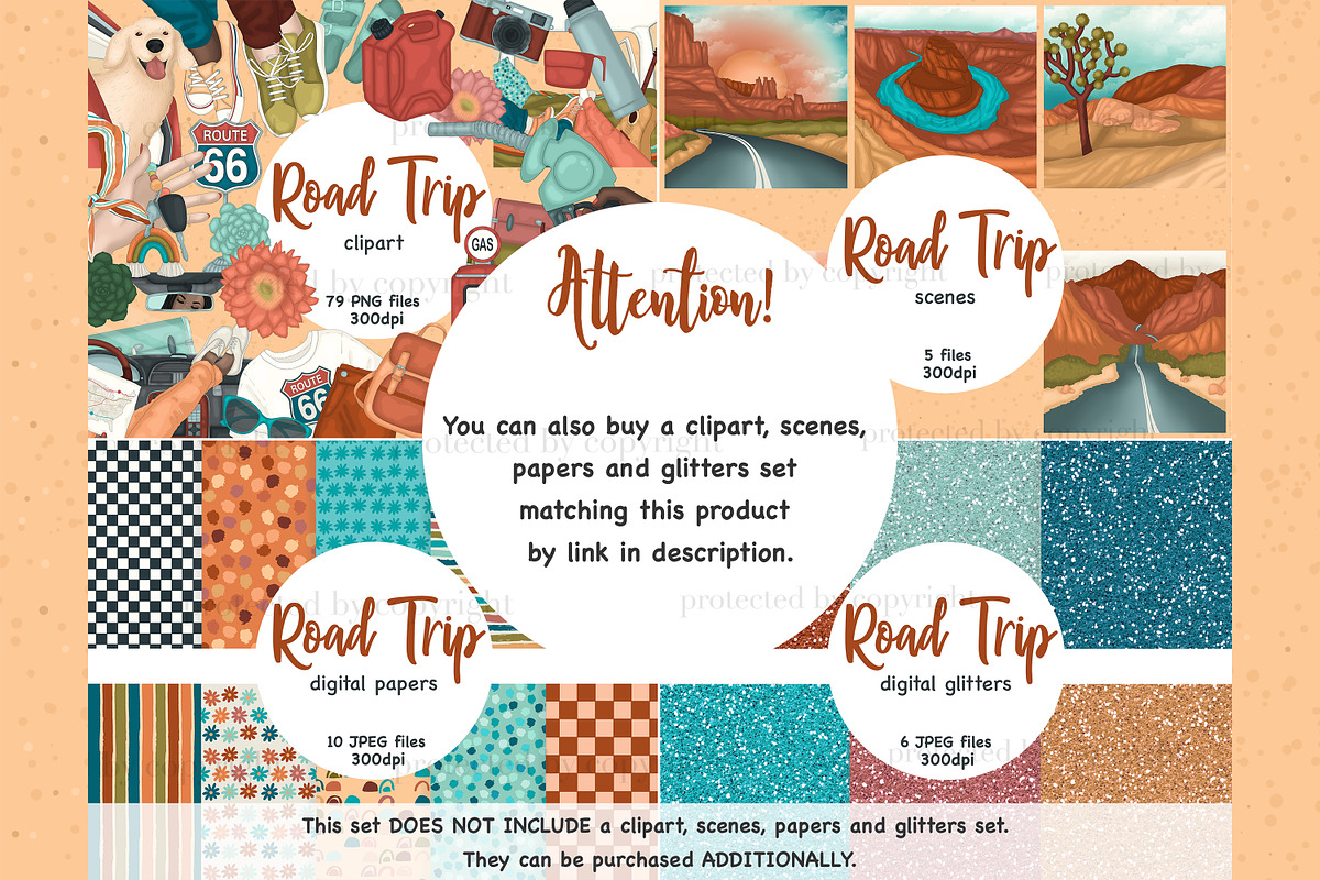 Road Trip Clipart | Summer Girl, a Person Illustration by GlamArtZhanna (Photo 5 of 5)