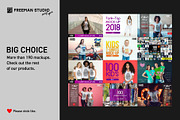 T-Shirt Mock-Up Set, a Shirt Mockup by Freeman Studio (Thumbnail 10 of 14)