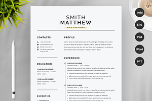 Word Resume Template / CV