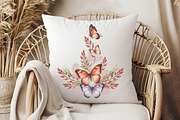 Spring Butterfly Border Clipart, an Illustration by RobertsArt (Thumbnail 3 of 4)