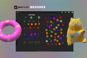 MetaCats 3D Models Procreate Brushes