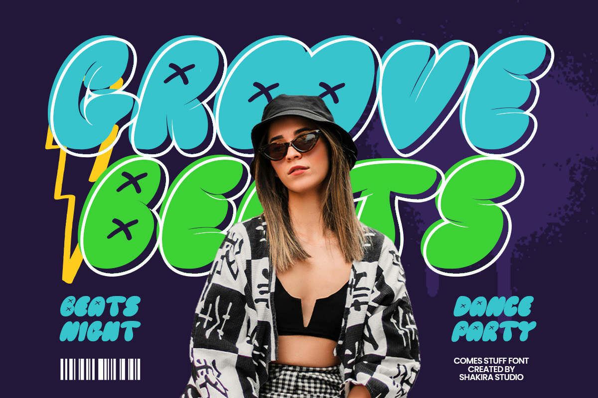 Comes Stuff - Fun & Bubbly Font, a Font by Shakira Studio (Photo 2 of 10)