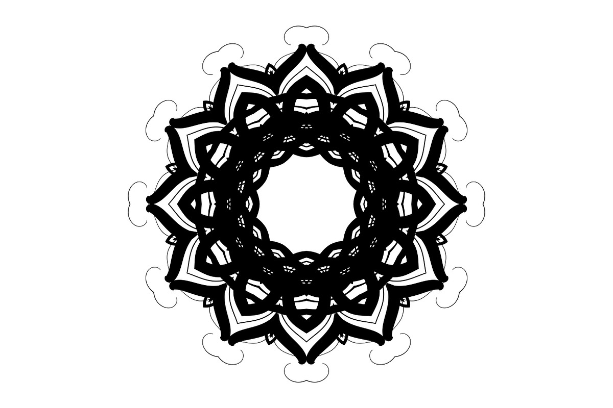Elegant Mandala Line Art Collection, a Decorative Illustration by NJ Himel (Photo 83 of 101)