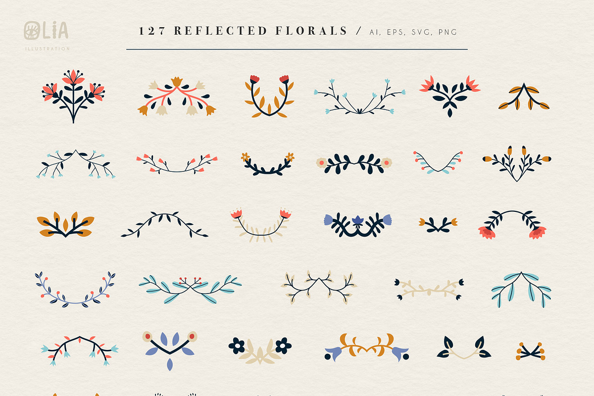Folk Reflection | flora and fauna, a Decorative Illustration by Olia (Photo 2 of 11)