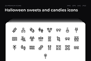 Halloween sweets and candies icons, an Outline Icon by Wencory (Thumbnail 1 of 2)