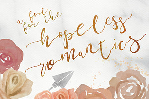 ArrowScript Font & Watercolor Bonus