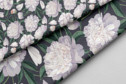 White Peonies Seamless Pattern, a Pattern Graphic by MarynaPetrovska (Thumbnail 5 of 15)