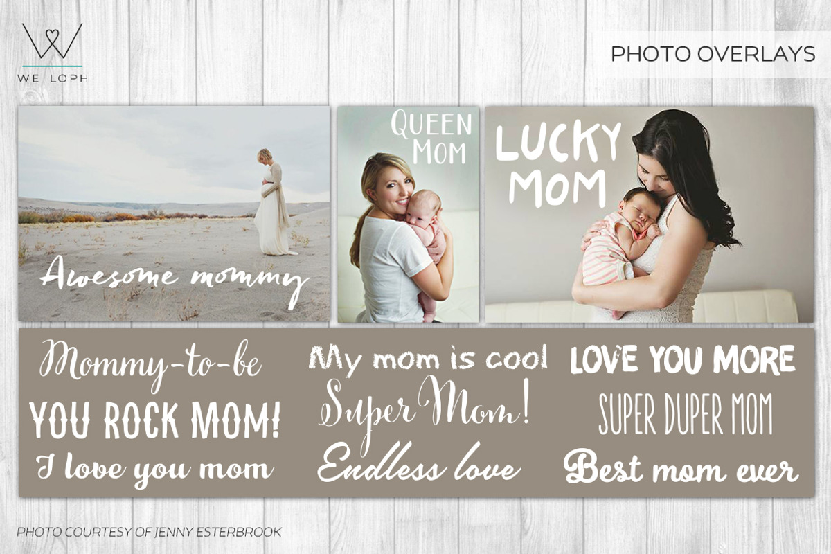 Mother's day LetteringPhoto Overlays, an Illustration by We♡Loph