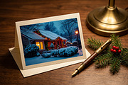Cozy Winter House Stock Photo, a Holiday Photo by Aura Canyon HQ (Thumbnail 5 of 7)