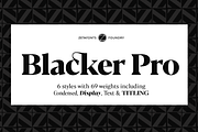 Blacker Pro - 69 fonts, a Serif Font by Zetafonts (Thumbnail 1 of 18)