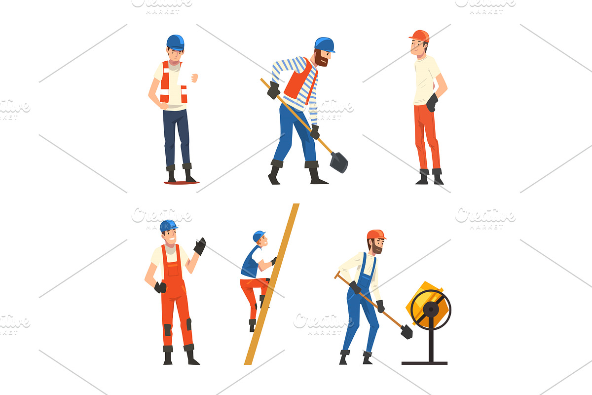 Man Builder Character in Overall, a Person Illustration by TopVectors