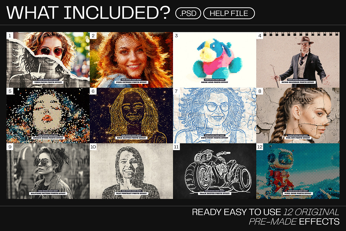 12 Photo Effect Templates, a Layer Style Add-On by iDoodle Studio (Photo 2 of 6)